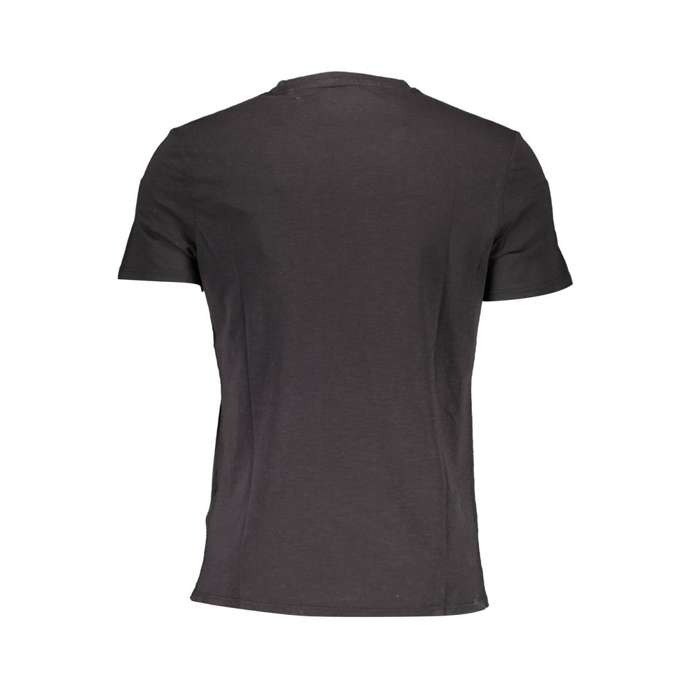 Camiseta de algodón negra para hombre Guess Jeans