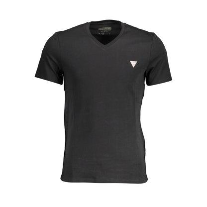 Camiseta de algodón negra para hombre Guess Jeans