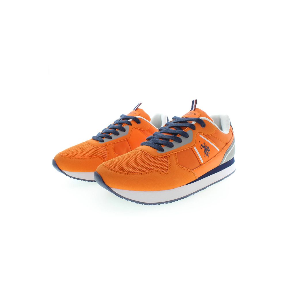 US POLO ASSN. Zapatillas deportivas de poliéster color naranja para hombre