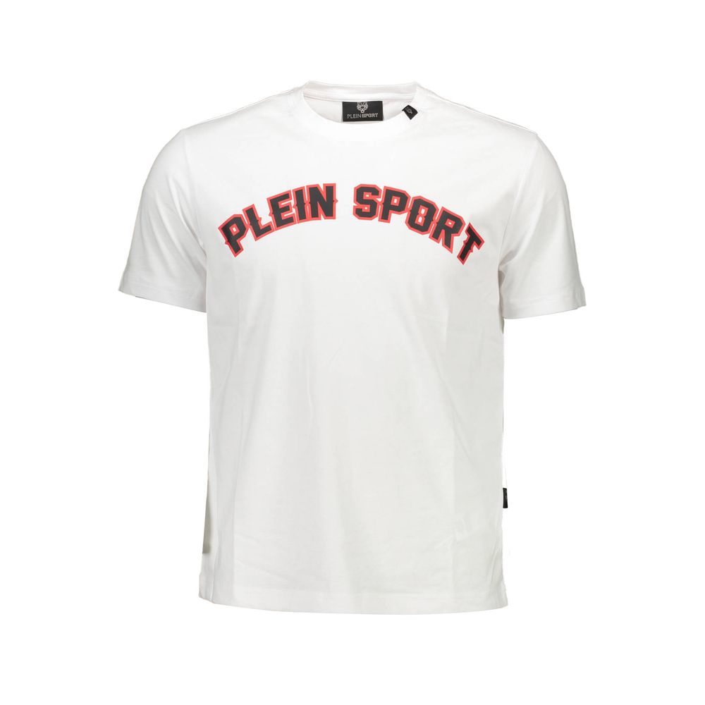 Plein Sport Vit T-shirt för män i bomull