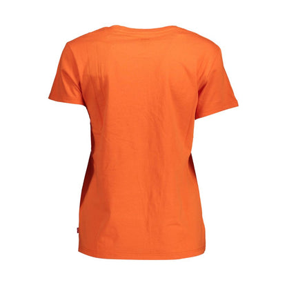 Levi's Orange Cotton Women T-Shirt