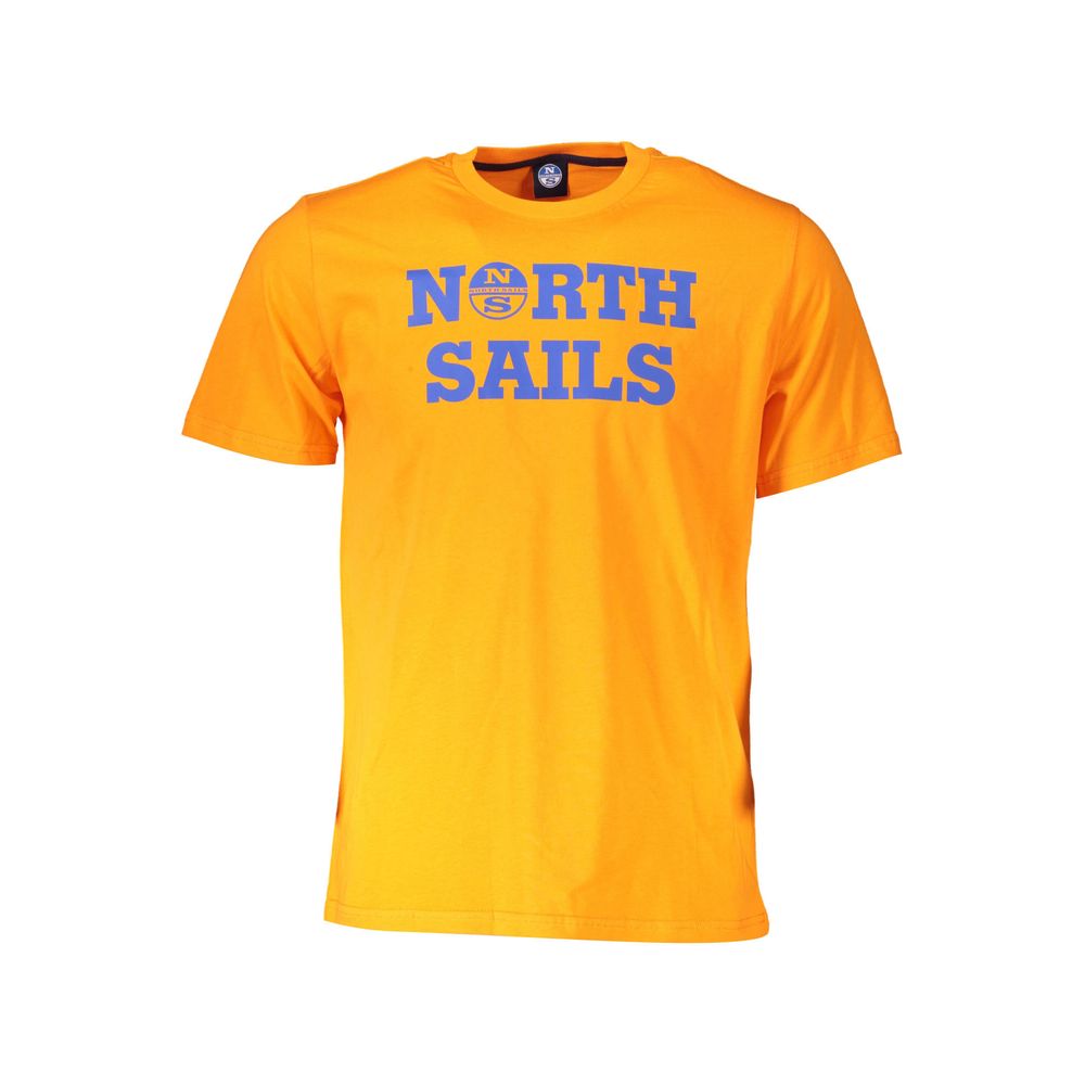 North Sails Orange T-shirt för män i bomull