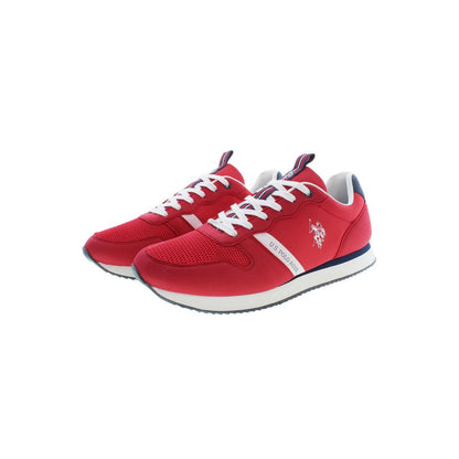 US POLO ASSN. Zapatillas deportivas de poliéster rojo para hombre