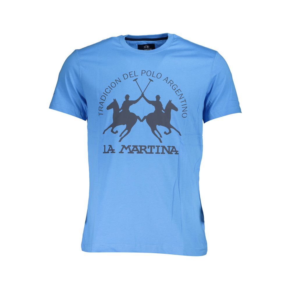 Camiseta de algodón azul para hombre La Martina