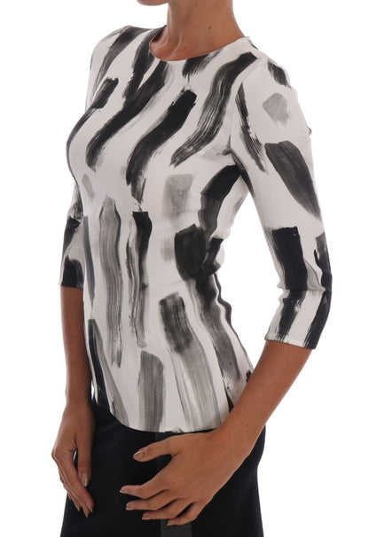 Dolce & Gabbana Elegant Striped Stretch Blouse