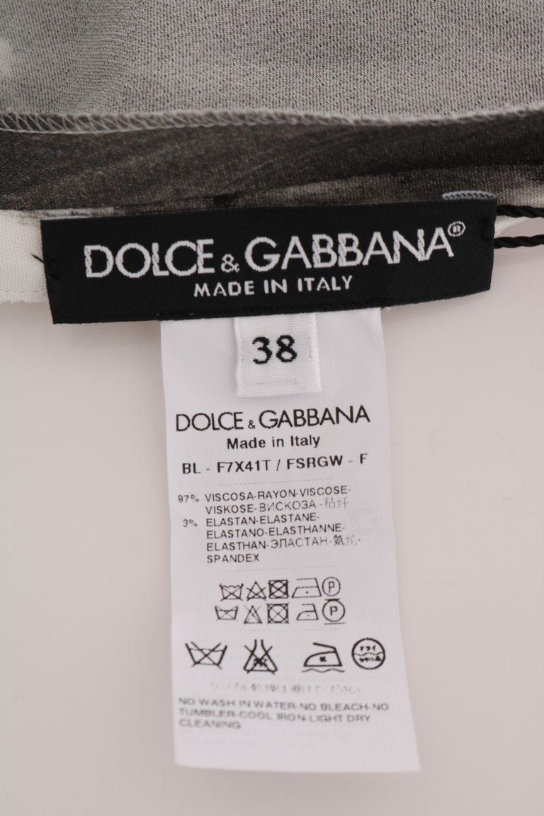 Dolce &amp; Gabbana elegant randig stretchblus