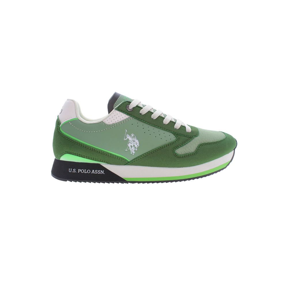 US POLO ASSN. Grön polyester sneaker för män