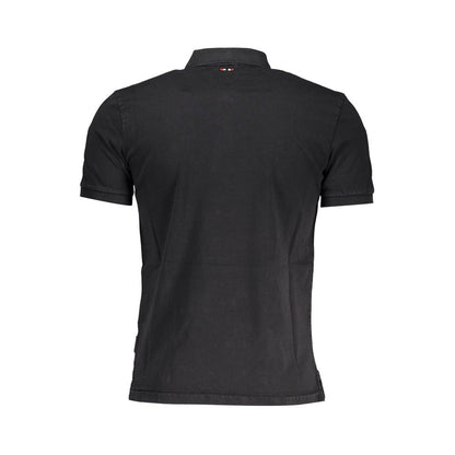 Polo de algodón negro para hombre de Napapijri