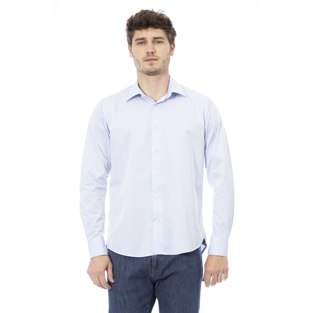 Camisa de algodón azul claro para hombre Baldinini Trend