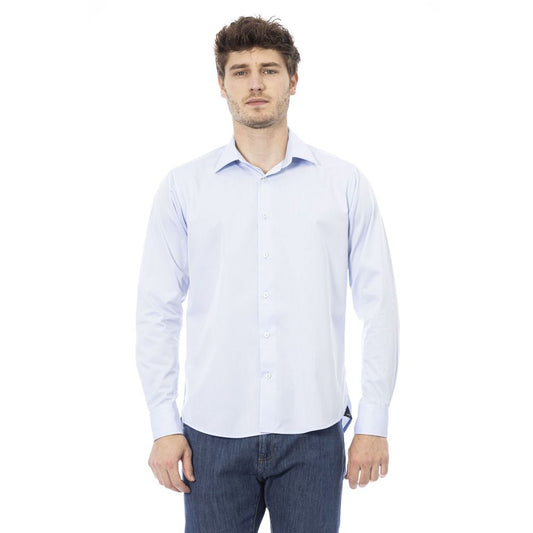 Camisa de algodón azul claro para hombre Baldinini Trend