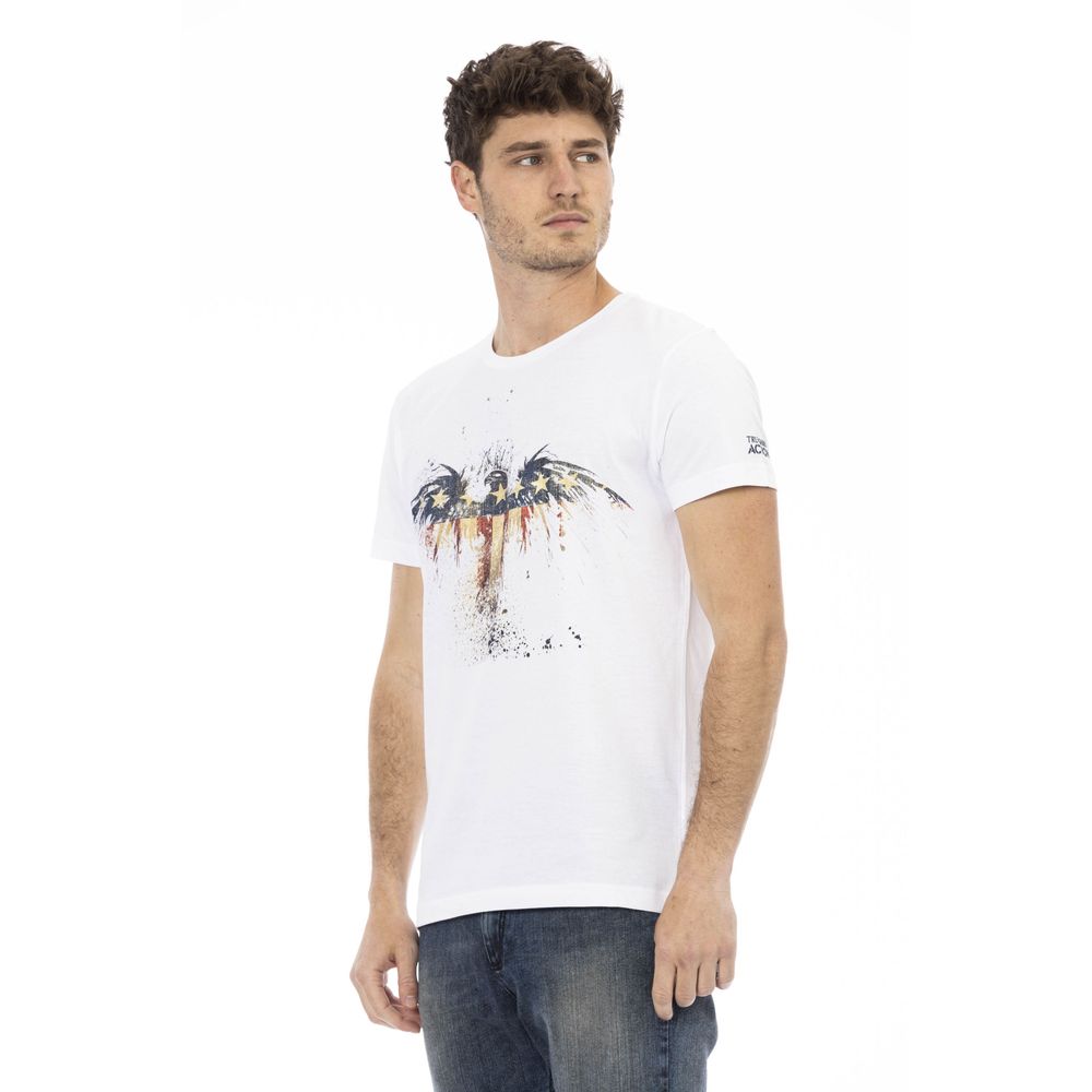 Camiseta de algodón blanca para hombre Trussardi Action