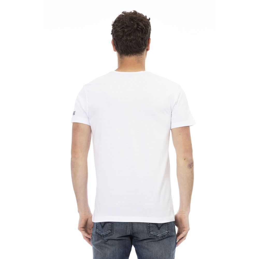 Camiseta de algodón blanca para hombre Trussardi Action