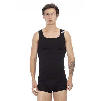 Bikkembergs Black Cotton Men Linne