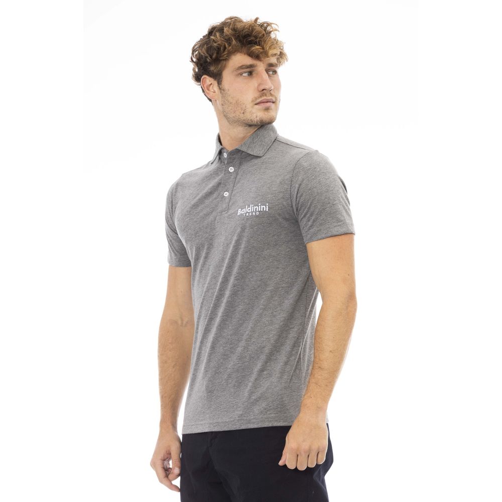 Polo Baldinini Trend de algodón gris para hombre