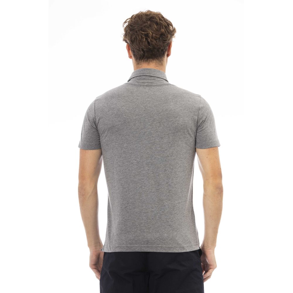 Polo Baldinini Trend de algodón gris para hombre