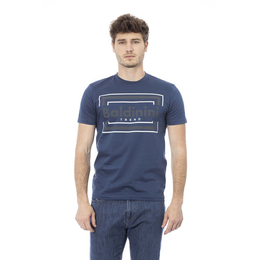 Camiseta de algodón azul Baldinini Trend para hombre