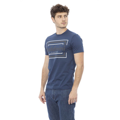 Camiseta de algodón azul Baldinini Trend para hombre