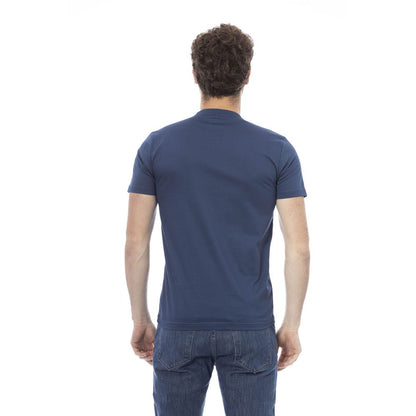 Camiseta de algodón azul Baldinini Trend para hombre