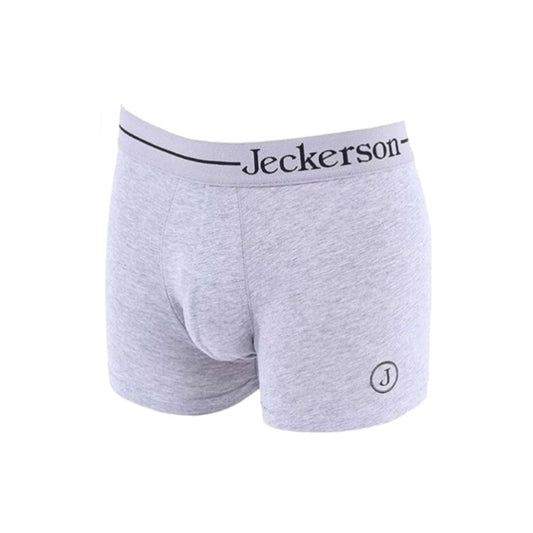 Jeckerson Grey Cotton Men Boxer