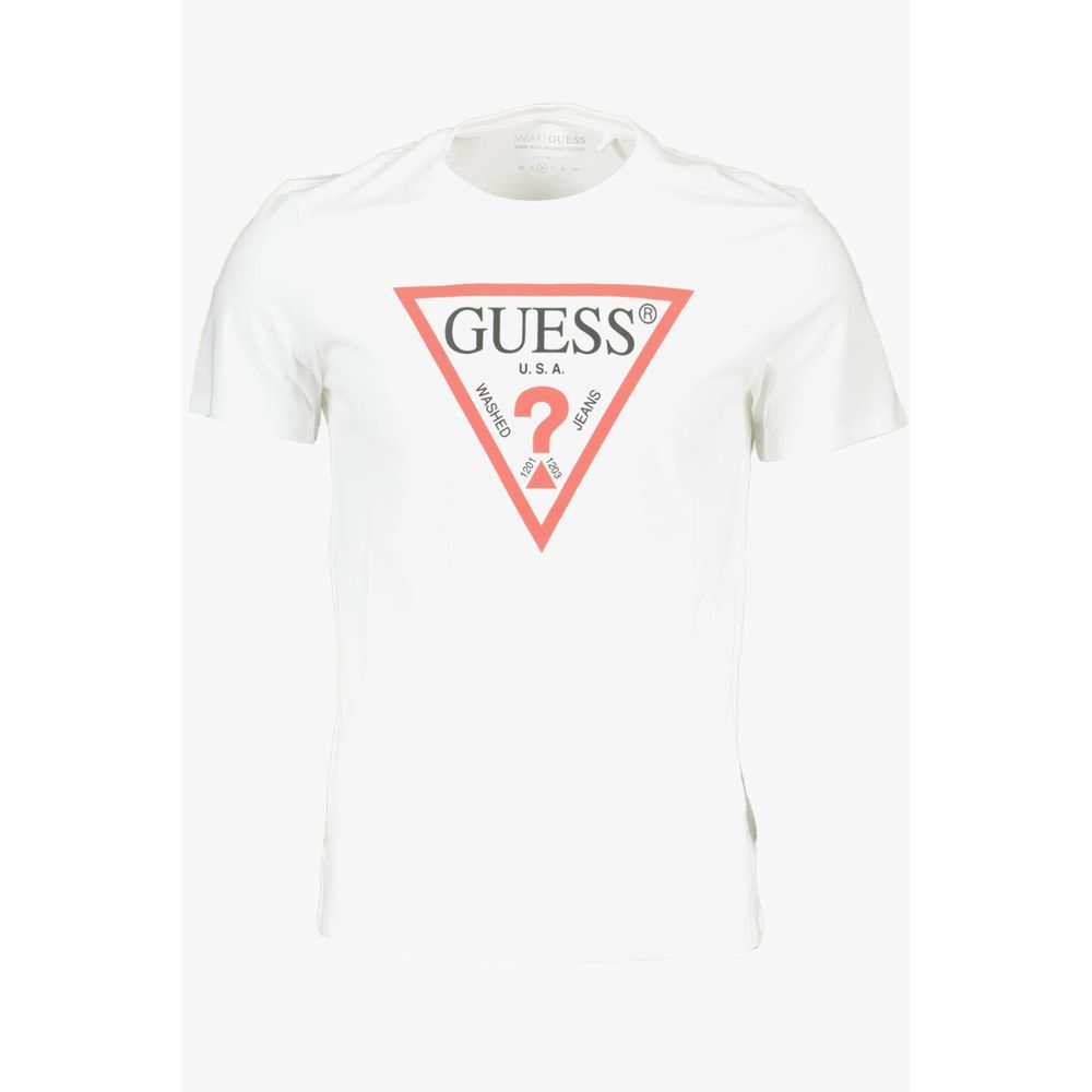 Guess Jeans Vit bomull män T-shirt