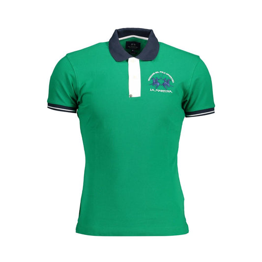 Polo de algodón verde para hombre La Martina