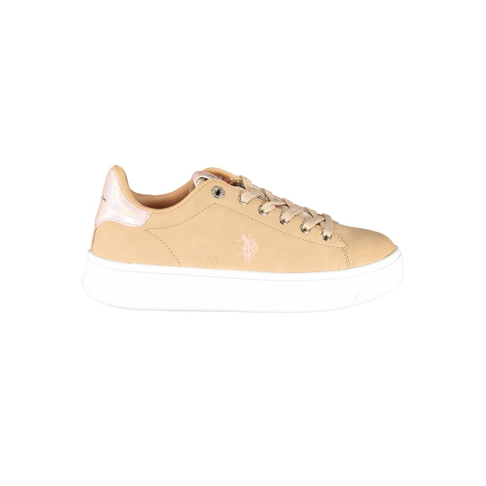 US POLO ASSN. Beige polyester sneaker för kvinnor