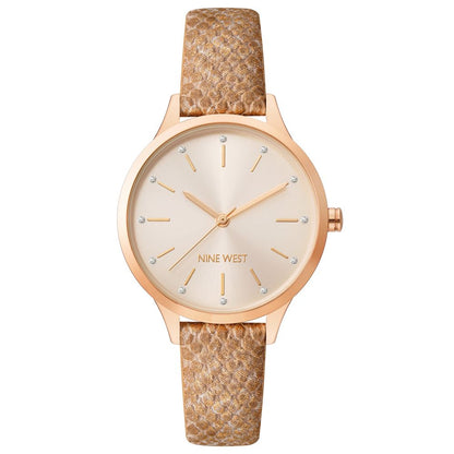 Reloj Nine West de oro rosa para mujer