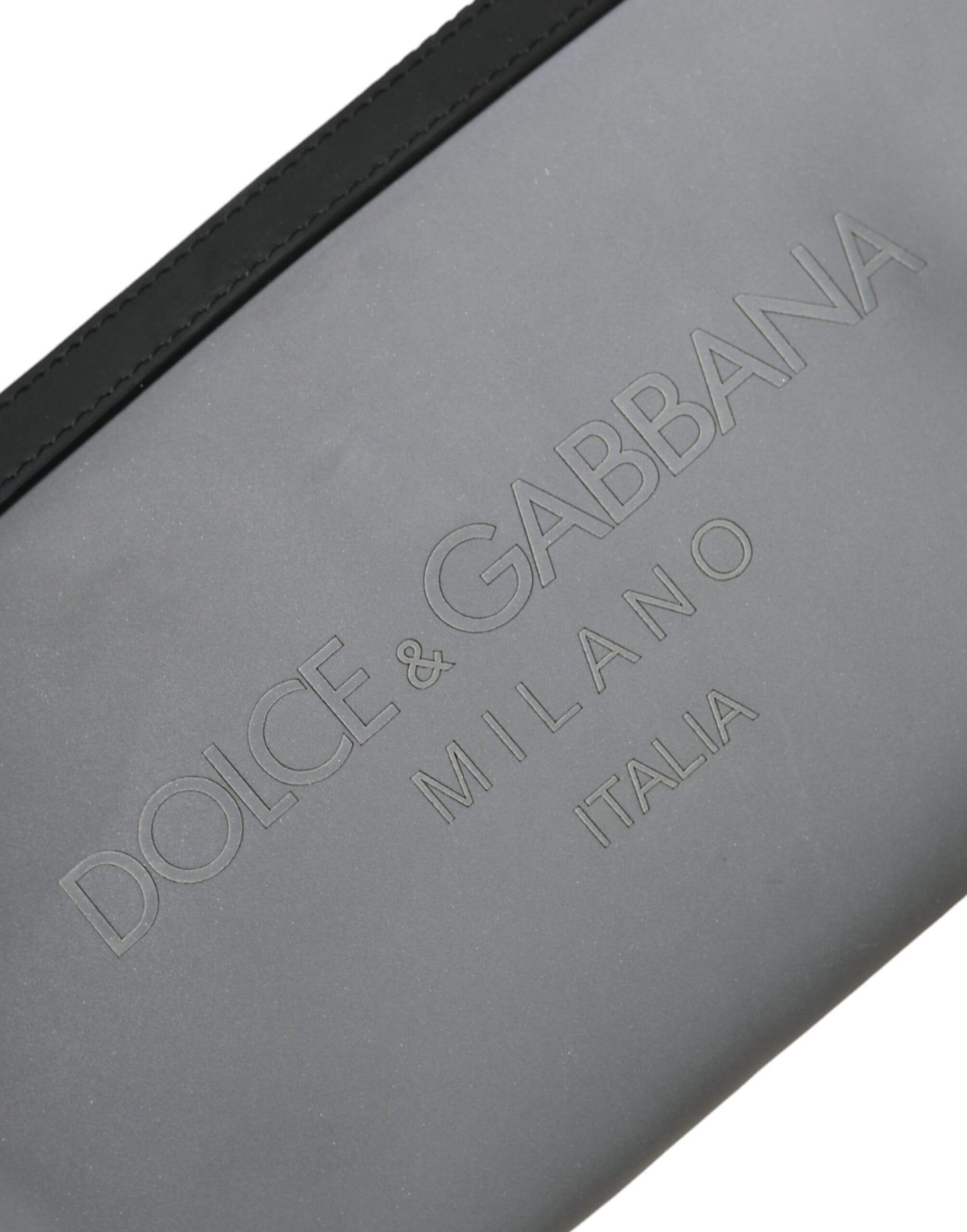 Dolce &amp; Gabbana grå neoprenlogotyp Dragkedja i midjan Fanny Pack Bältesväska