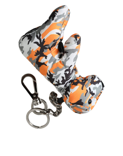 Dolce &amp; Gabbana Multicolor Camouflage Animal Silhouette nyckelring nyckelring