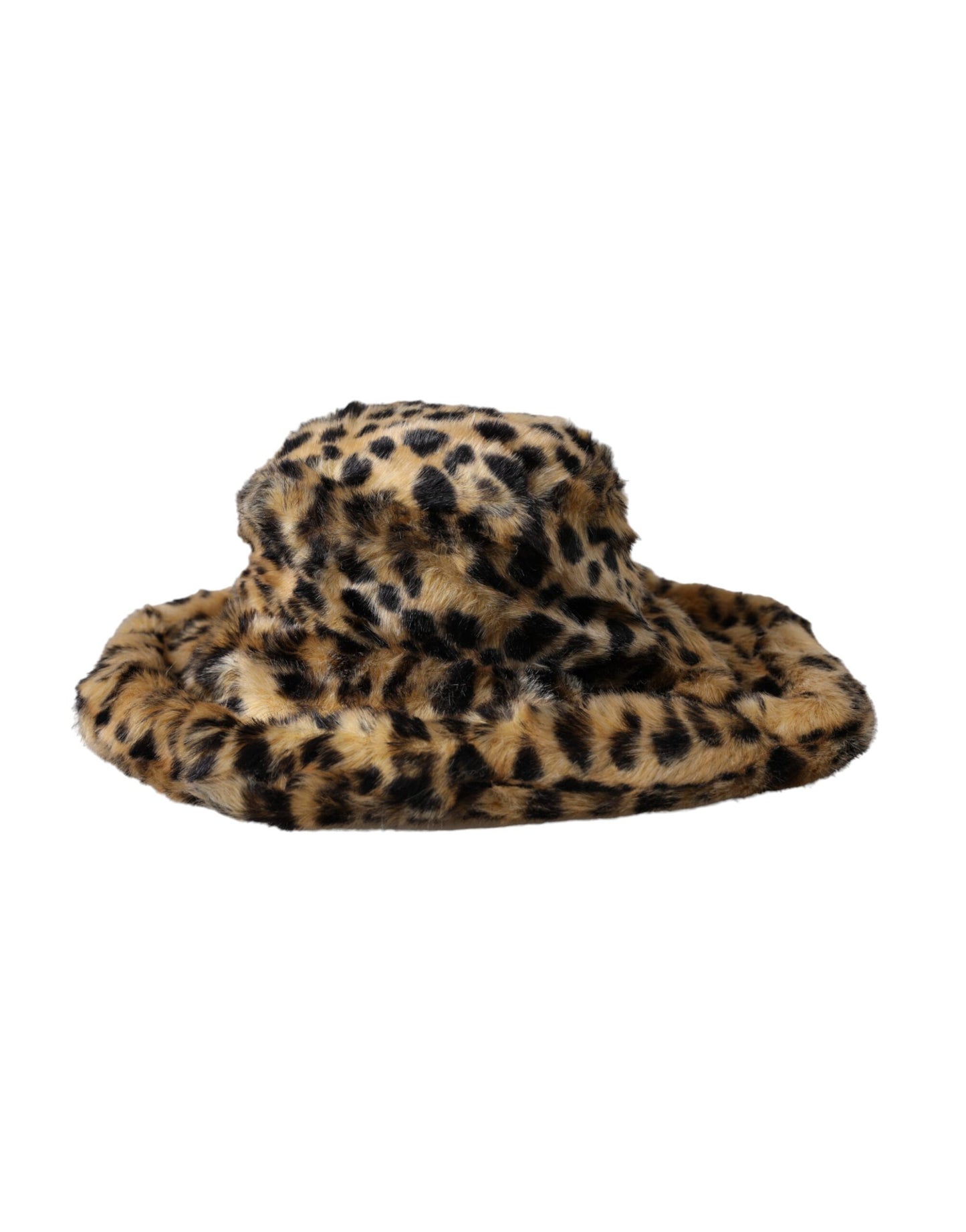 Sombrero de pescador de piel de leopardo marrón para mujer de Dolce &amp; Gabbana