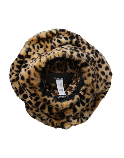 Sombrero de pescador de piel de leopardo marrón para mujer de Dolce &amp; Gabbana