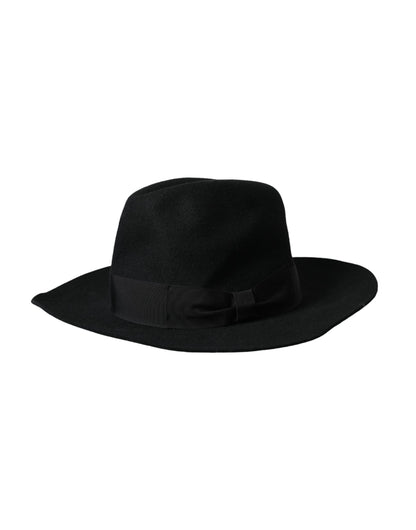 Dolce &amp; Gabbana Black Rabbit Fedora Trilby Damhatt