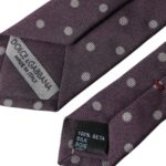 Dolce &amp; Gabbana lila 100 % siden polka dot justerbar slips för män