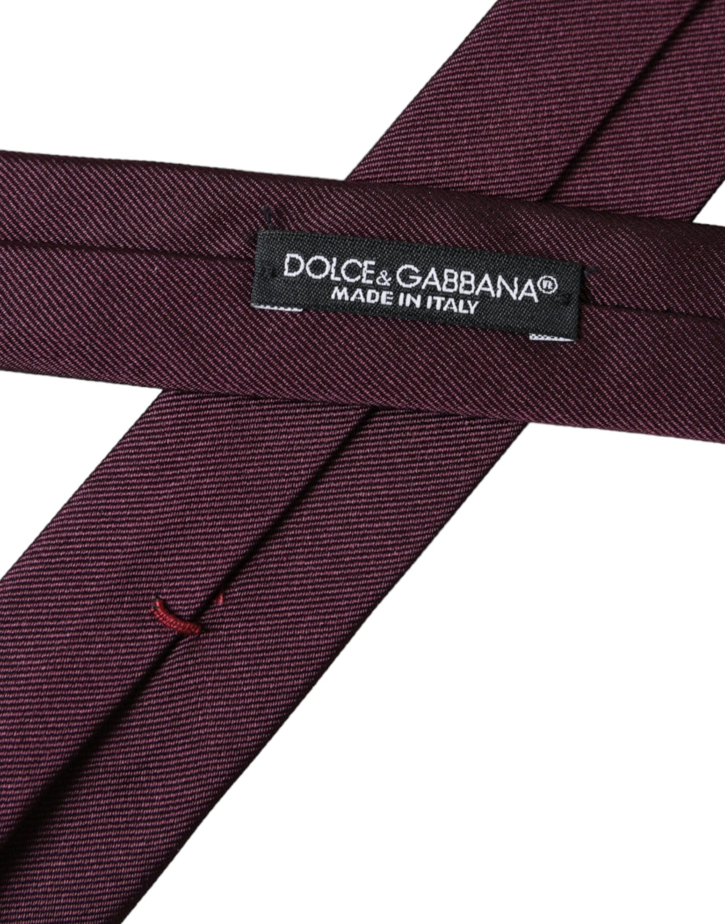 Dolce &amp; Gabbana Bordeaux Solid 100 % siden justerbar slips för män