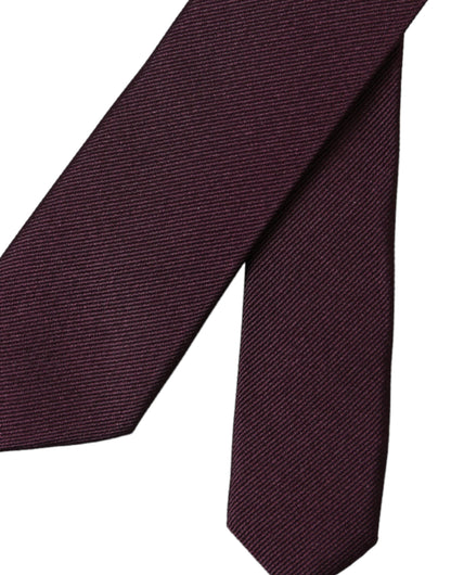 Dolce &amp; Gabbana Bordeaux Solid 100 % siden justerbar slips för män