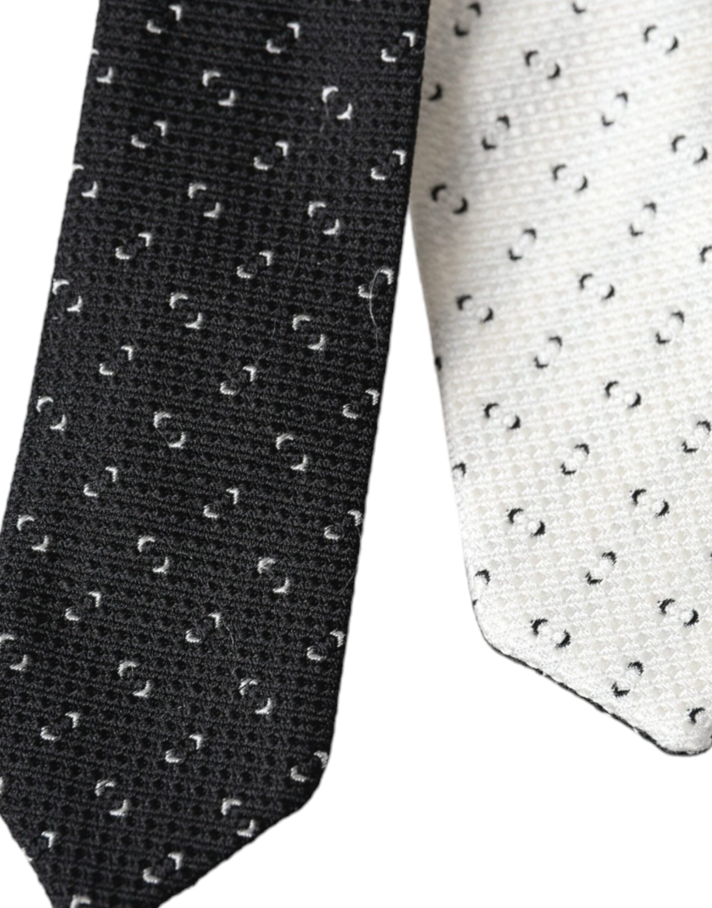 Corbata ajustable con estampado blanco y negro de Dolce &amp; Gabbana