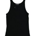 Dolce &amp; Gabbana Black Tank ärmlösa underkläder Herr T-shirt