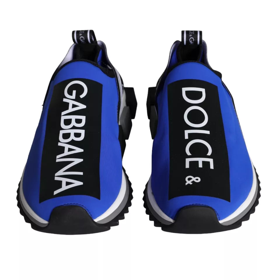 Zapatillas deportivas de caña baja Sorrento con logo azul de Dolce &amp; Gabbana