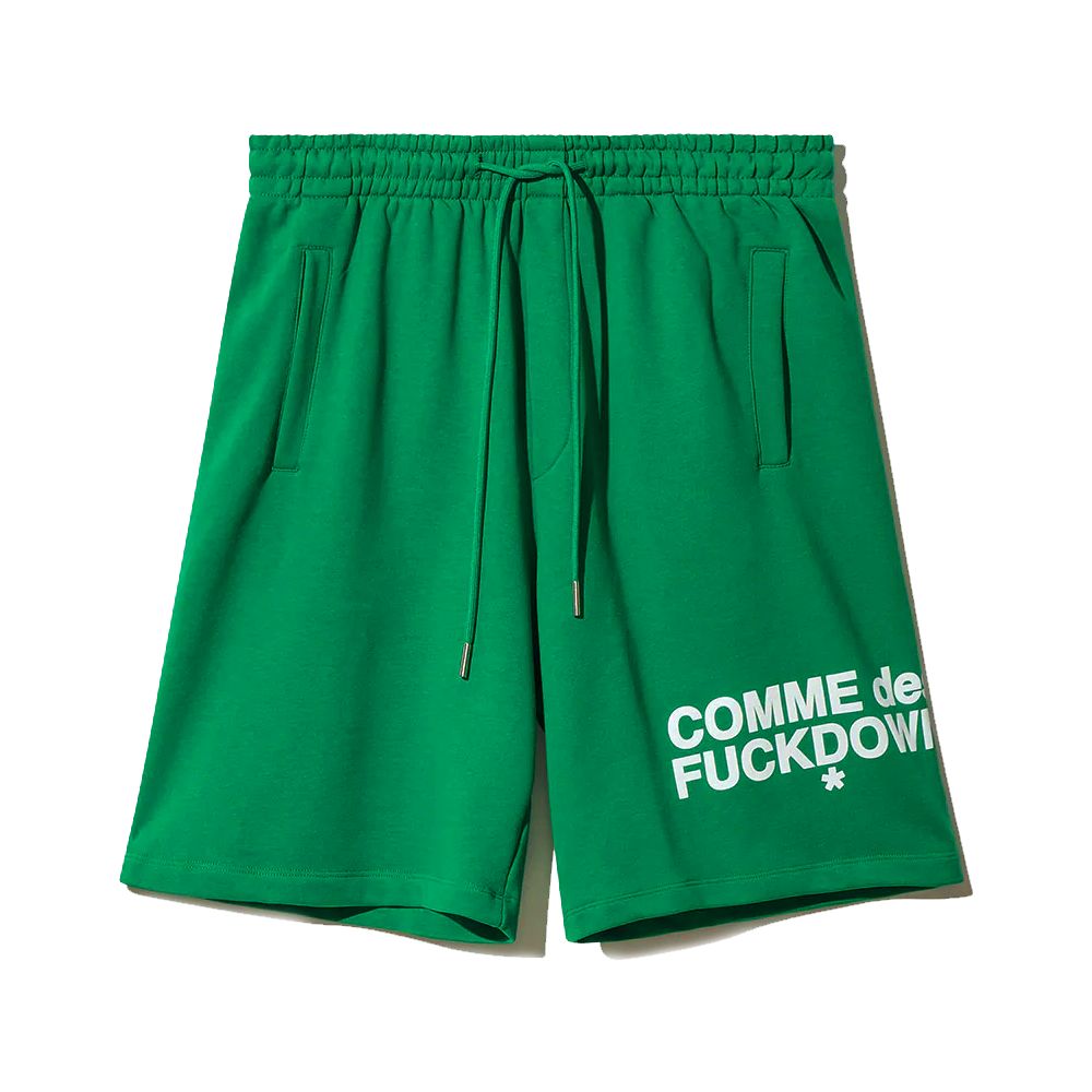 Pantalón corto de algodón verde Comme Des Fuckdown