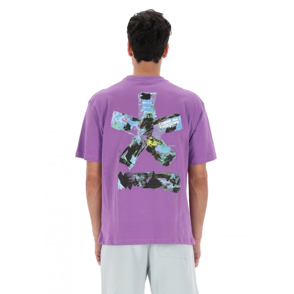 Comme Des Fuckdown Purple Cotton Men's T-Shirt