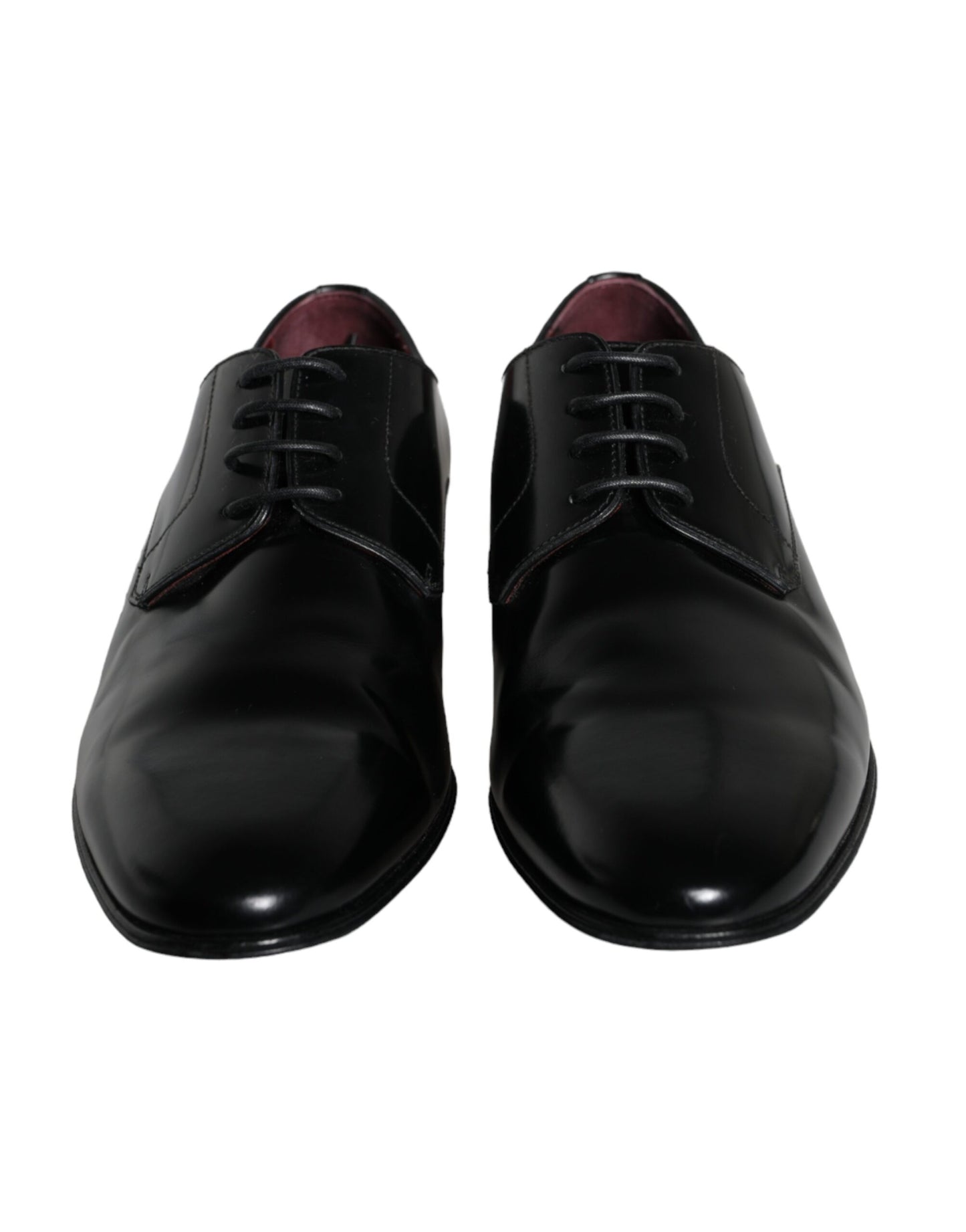 Zapatos de vestir formales Derby de cuero negro de Dolce &amp; Gabbana para hombre