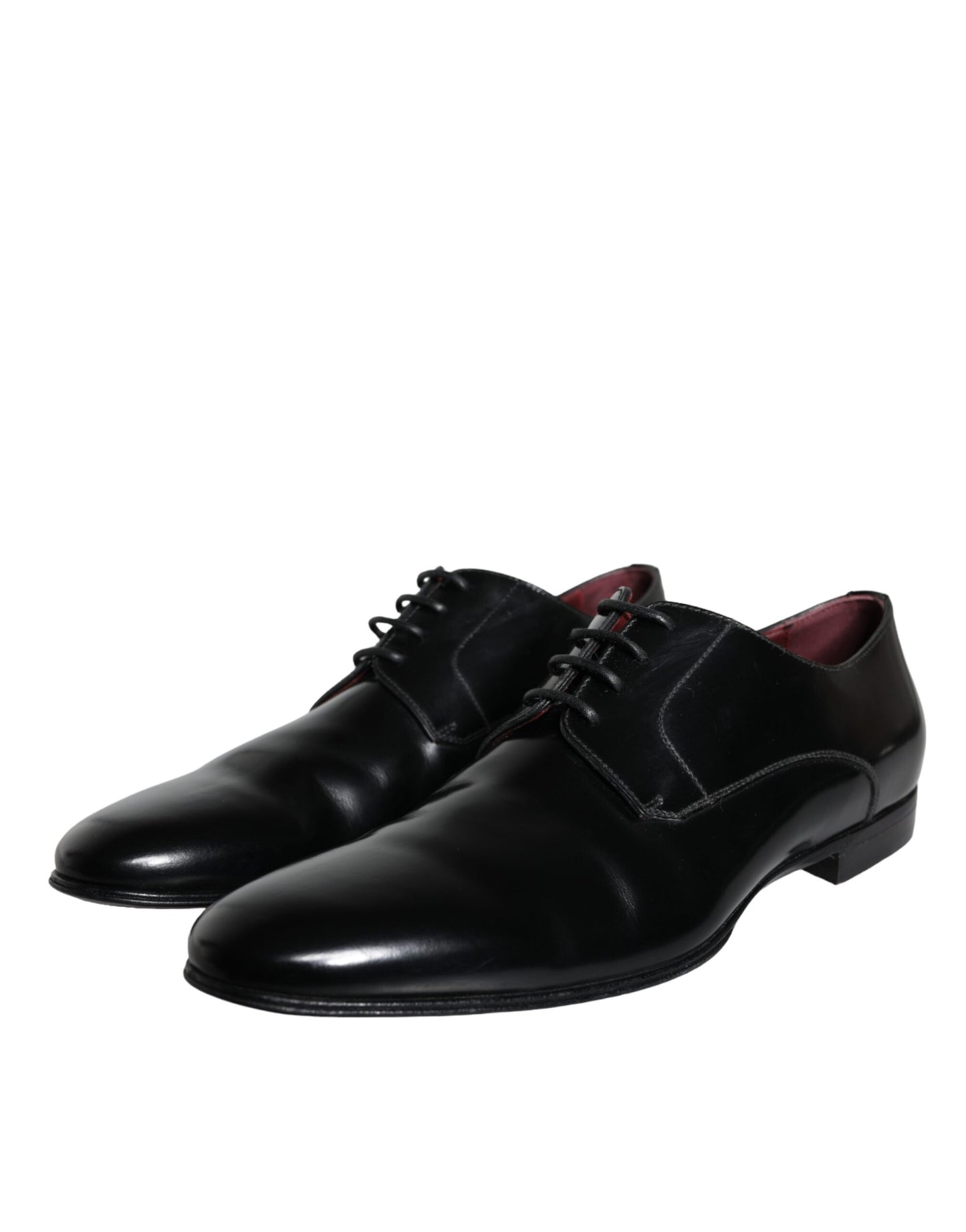 Zapatos de vestir formales Derby de cuero negro de Dolce &amp; Gabbana para hombre