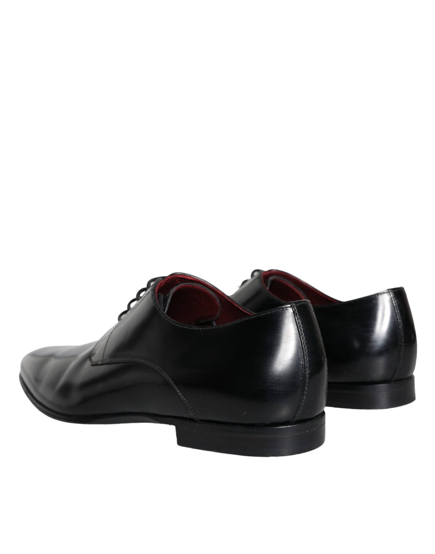 Zapatos de vestir formales Derby de cuero negro de Dolce &amp; Gabbana para hombre