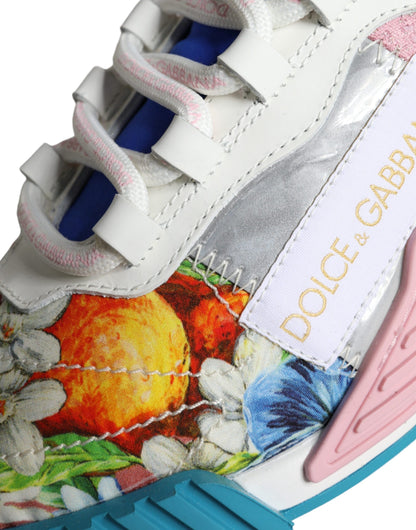 Dolce &amp; Gabbana Multicolor Patchwork NS1 Sneakerskor med låg topp