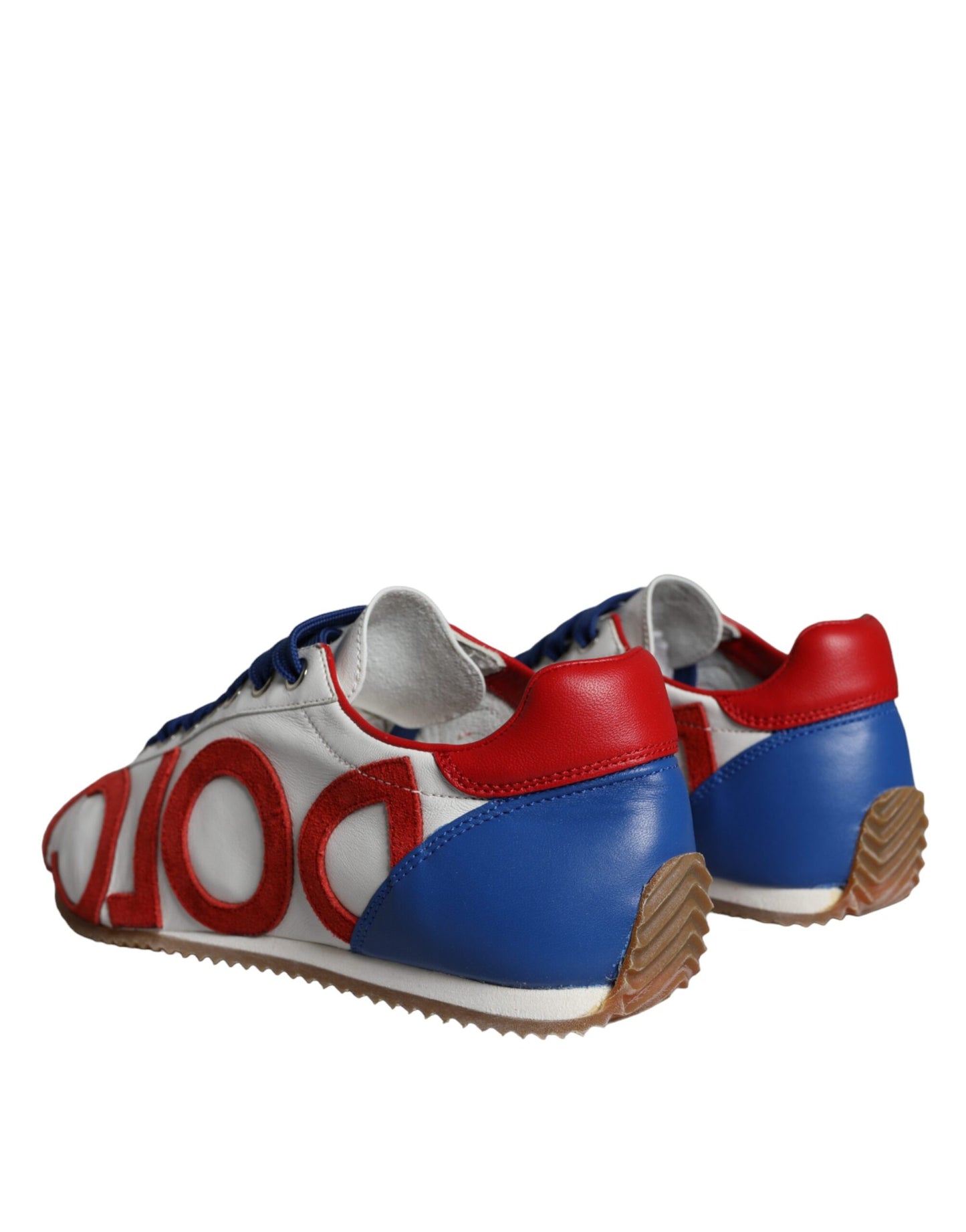 Dolce &amp; Gabbana Multicolor Läder Logotyp Casual Sneakers Skor