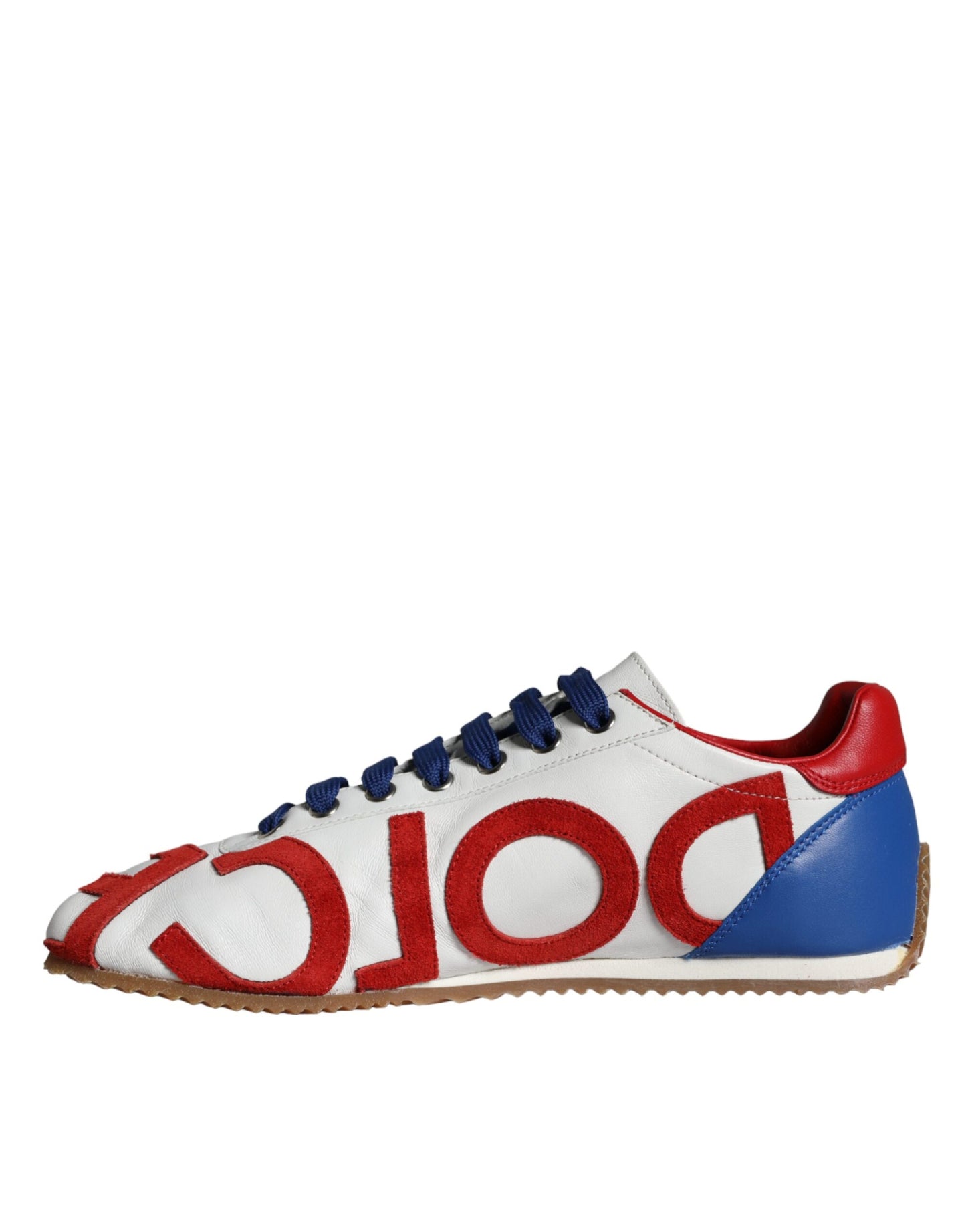 Dolce &amp; Gabbana Multicolor Läder Logotyp Casual Sneakers Skor