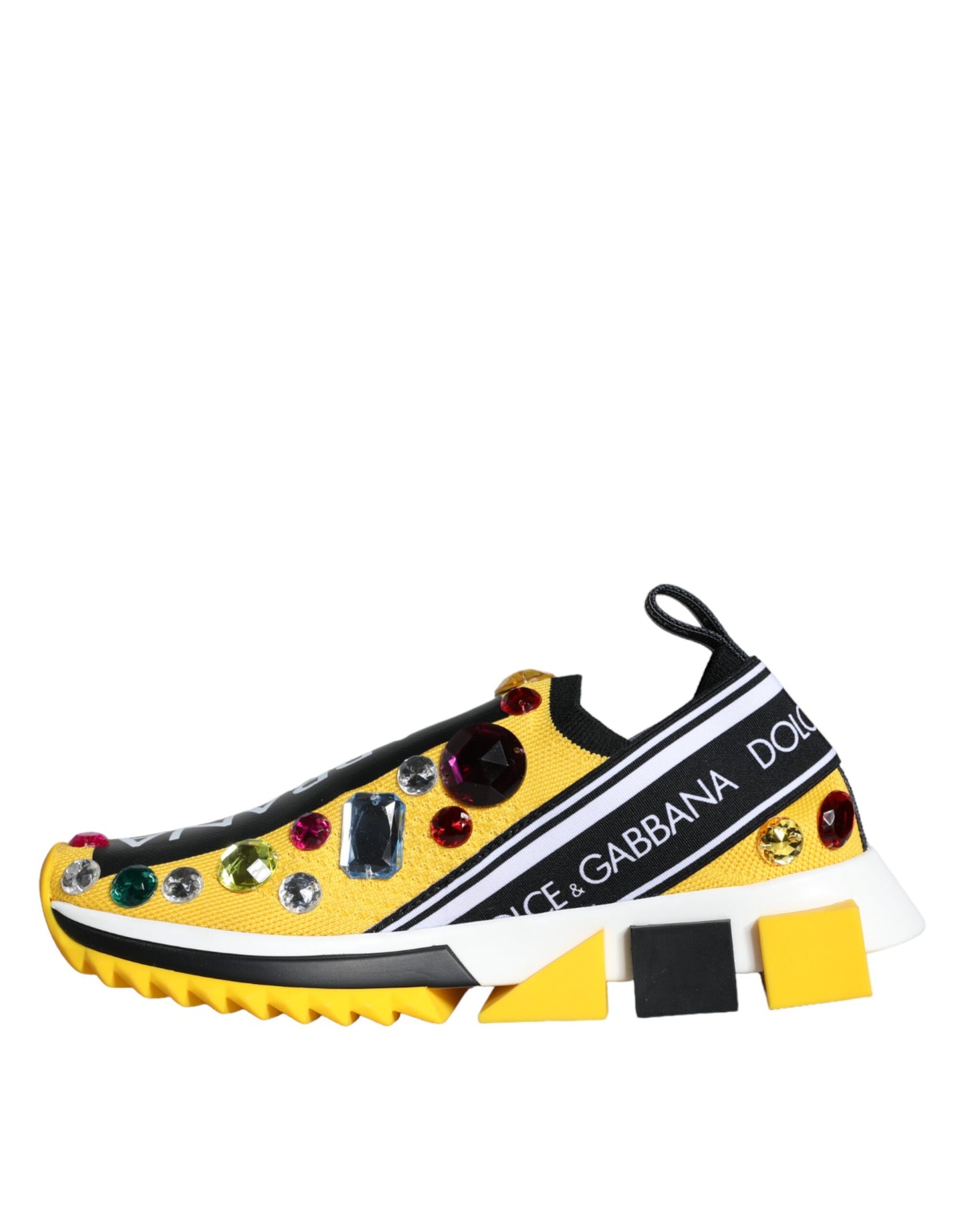 Dolce &amp; Gabbana Gul Sorrento Crystals Sneakers Damskor