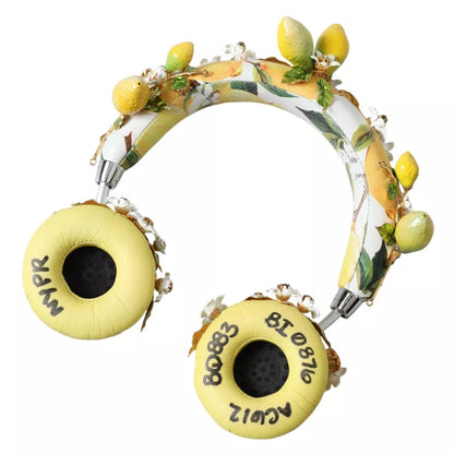 Auriculares con diadema y diseño floral de cristal y limón de Dolce &amp; Gabbana