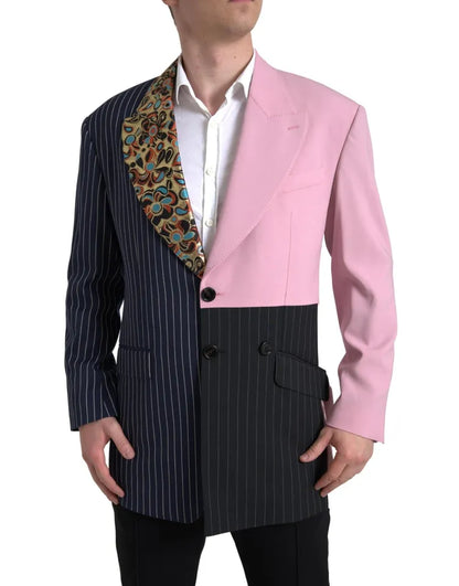 Blazer de botonadura sencilla con parches multicolor de Dolce &amp; Gabbana