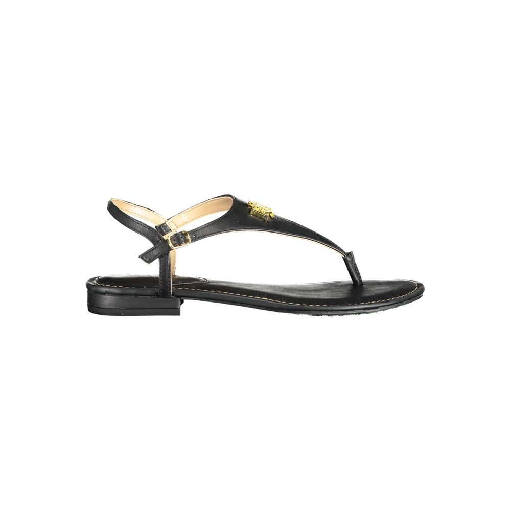 Ralph Lauren svart lädersandal